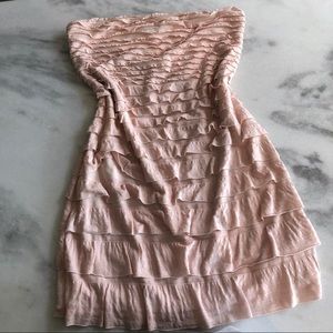 Express Ruffle Strapless Dress